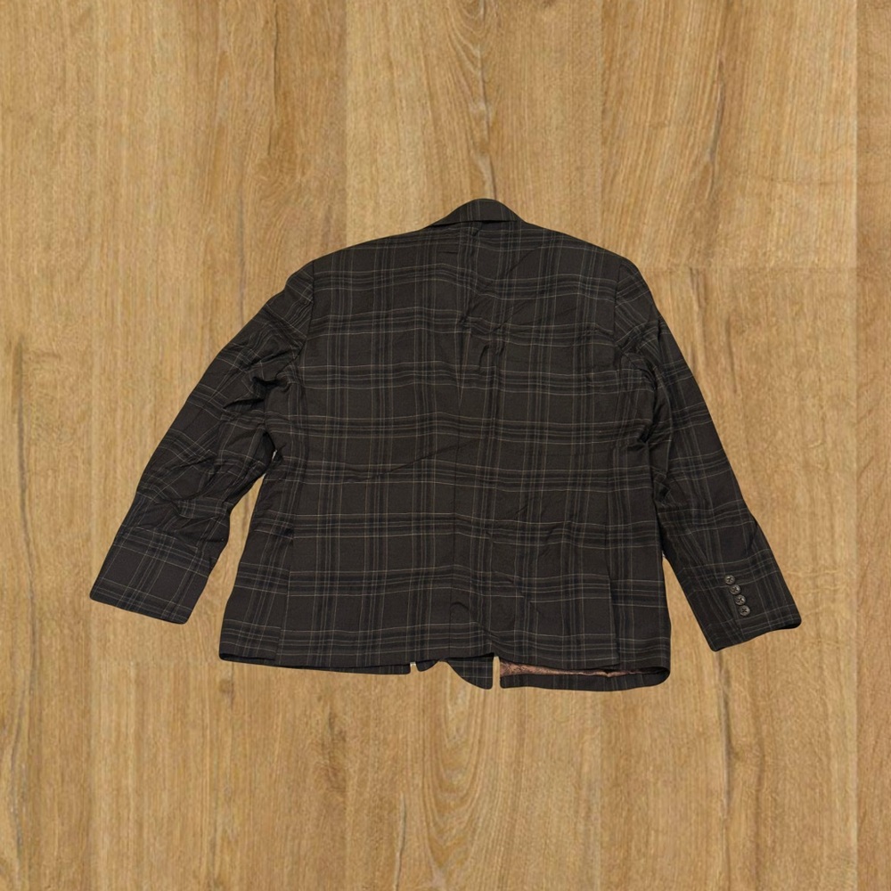 Bespoke Charcoal Plaid Sport Coat
